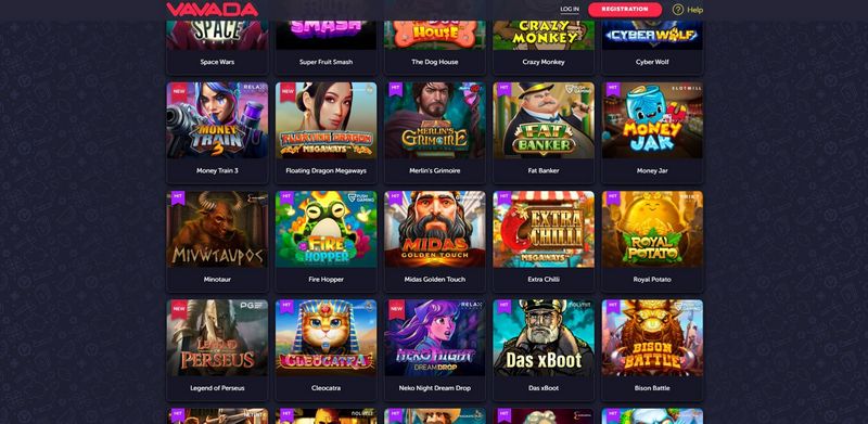 Виды игр, предлагаемые казино Vavada
